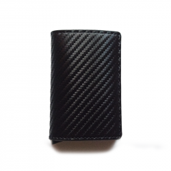 Empyrean eco-leather wallet with trigger and RFID protection - Carbon Fiber