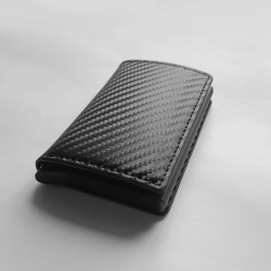 Billetera Empyrean de cuero ecológico con gatillo y protección RFID - Carbon Fiber